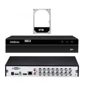 Dvr 16 Canais Gravador Digital De Video Mhdx 1216 Intelbras 127/220+Hd 6tb