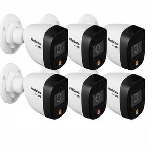 Kit 6 Câmeras Intelbras VHD 1220 B Full Color Alta Definição Full HD 1080p Multi HD IR 20m Intelbras