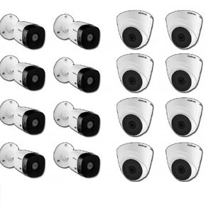 Kit 16 Cameras Intelbras 8 1120 Bullet  8 1120 Dome