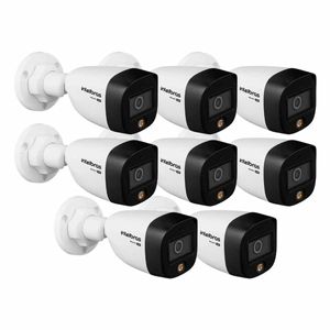 Kit 8 Câmeras Intelbras VHD 1220 B Full Color Alta Definição Full HD 1080p Multi HD IR 20m Intelbras