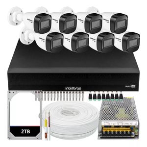 Kit Intelbras 8 Câmeras Vhd 1130 30m Dvr De 16 Canais 1016c com hd 2tb