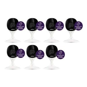 Kit 7 Câmeras de Segurança iMX branca Wi-fi Full hd Intelbras com Cartão 32gb Purple Intelbras