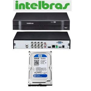 Dvr gravador INTELBRAS 8 canais Full hd + hd 500GB