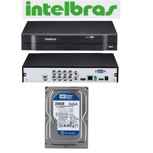 Dvr gravador INTELBRAS 8 canais Full hd + hd 250GB