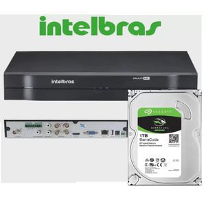 Dvr gravador INTELBRAS 4 canais Full hd + hd 1TB