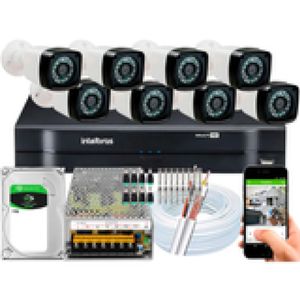 Kit 8 Cameras Segurança Infra vermelho Dvr Intelbras 8ch