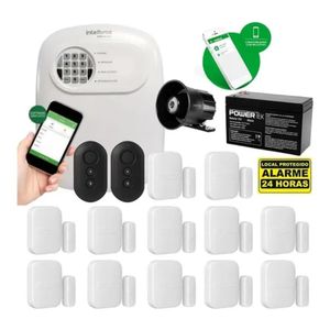 Kit Alarme Intelbras Monitorado App Celular 12 Sensores