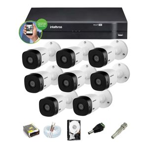 Kit Intelbras 8 Cam 1220b Full hd G5 Ir 20m Dvr 8 Mhdx Hd 1 Tb