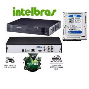 Dvr Intelbras Mhdx 4 Canais Modelo Multi Hd Ultima Geração Lançamento C/ Hd 500GB