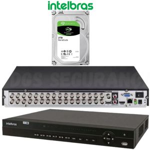 Dvr Gravador de vídeo 32 canais Intelbras MHDX 1232 + HD 2TB