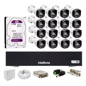 Kit Intelbras 16 cameras  Full Color Vhd 1120b, Dvr Mhdx 1016, C/ HD 2tb