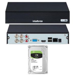 Dvr 04 Canais 5mp Inteligência Vídeo Mhdx 3004 C Intelbras 1TB