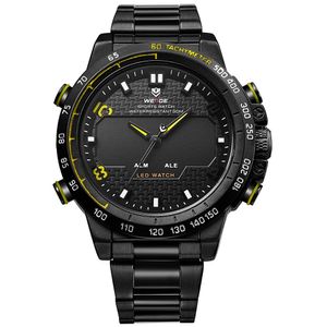 Relógio Masculino Weide AnaDigi WH6102B Preto e Amarelo