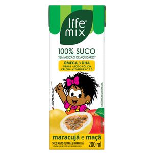 100% Suco de Maracujá e Maçã Life Mix 200Ml