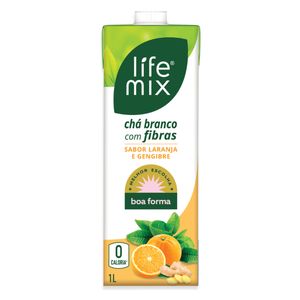 Chá Branco Com Fibras Laranja e Gengibre Life Mix 1L