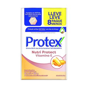 Sabonete em Barra Antibacteriano Protex Nutri Protect Vitamina E 8 unidades de 85g