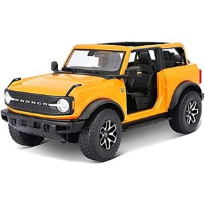 Miniatura Carro Ford Bronco Badlands 2021 1/18 Laranja Maisto 31457