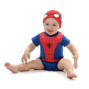 Fantasia Body Macaquinho Homem Aranha Bebê - Marvel