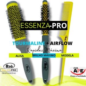 RIÈ salon-pro   Kit Econo Escova Profissional Essenza 35 mm +1 Escova Profissional Essenza 64 mm + 1 Pente Profissional Essenza-PRO 20751