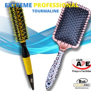 KIT 2 ESC PROF  EXTREME 40 MM + 1 ESCOVA USO DIARIO RIE SALON PRO