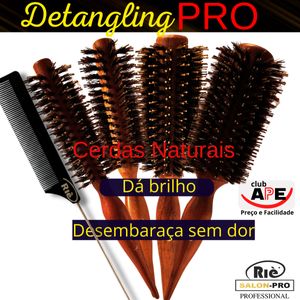 KIT 4  ESC PROF  DETANGLING 40,47,57,64 MM + PENTE RIE SALON PRO