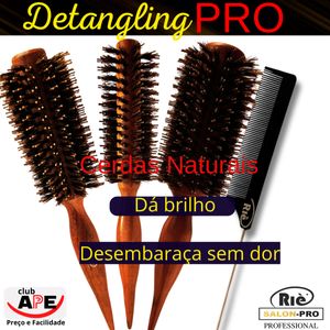 KIT 3 ESC PROF  DETANGLING 47, 57, 64 MM + PENTE RIE SALON PRO