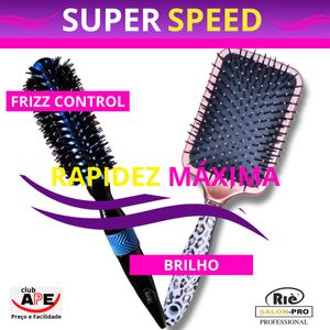 KIT 2 ESC PROF  SUPER SPEED 47 MM + 1 ESCOVA USO DIARI O  RIE SALON PRO