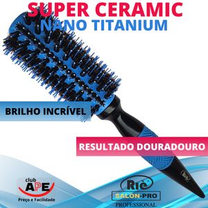 Escova PROFISSIONAL Super Ceramic Nano Titanium 57 mm 20609 RIÈ SALON-PRO