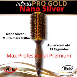 Escova Profissional Infiniti Pro Gold Nano Silver  64 mm 20583 RIÈ SALON-PRO