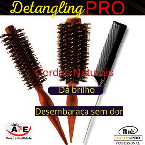 KIT 2 ESC PROF  DETANGLING 40 , 57 MM+1 PENTE RIE SALON PRO