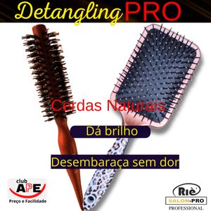 KIT 2 ESC PROF  DETANGLING 40 MM + 1 ESCOVA USO DIARIOUC RIE SALON PRO