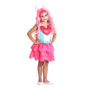 Fantasia Rainbow Rocks Pinkie Pie Infantil - Equestria Girls