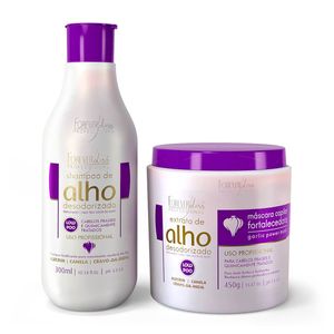 Kit Fortificante Capilar com Shampoo de Alho e Máscara 450g