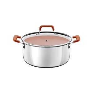 Caçarola Tramontina Romagna Aço Inox Cerâmico Marfim 20 cm 3,2 L