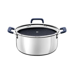 Caçarola Tramontina Romagna Aço Inox Cerâmico Black Stone 24 cm 5,24 L