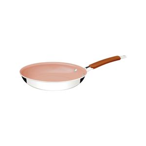 Frigideira Tramontina Romagna Aço Inox Cerâmico Marfim 20 cm 1 L