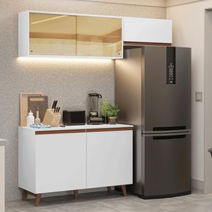 Armário de Cozinha Compacta 190cm Branco Reims Madesa 09