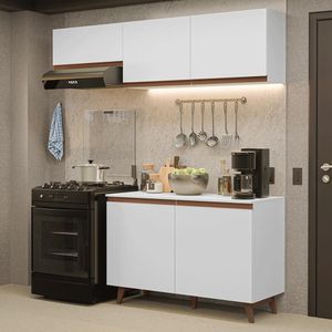 Armário de Cozinha Compacta 190cm Branco Reims Madesa 08