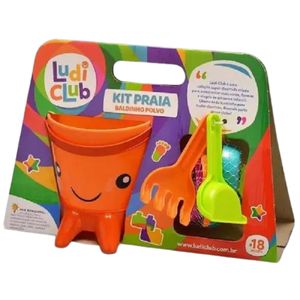 Kit de Praia Baldinho Polvo Ludi Laranja Usual 521