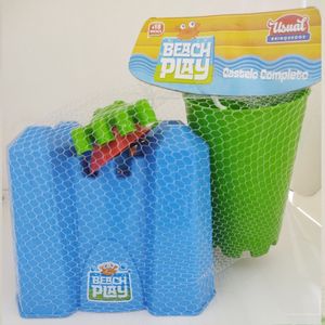 Kit Castelo De Praia Completo Beach Play Azul Usual Plastic 423