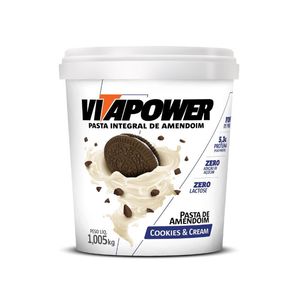 Pasta de Amendoim Cookies & Cream Vitapower 1005g