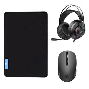 Kit Mouse Pad Speed Gamer + Mouse Óptico sem Fio + Headset 7.1 - HP