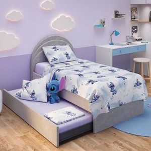 Jogo De Cama Stitch 100% Algodão 150 Fios 3pçs Lepper