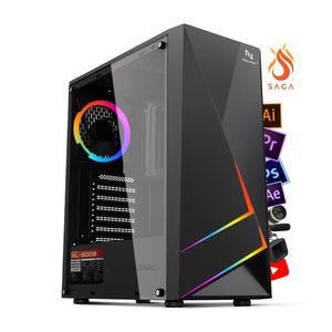 PC NEOLOGIC BY SAGA 2D NLI83350 INTEL I5 10400F 16GB (GTX 1650 4GB) 1TB 500W 80 PLUS + SSD 240GB