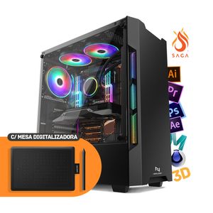 PC NEOLOGIC BY SAGA 3D NLI83355 INTEL I5 10400F 16GB (GTX 1660 SUPER 6GB) 1TB 500W 80 PLUS + SSD 240GB + MESA DIGITALIZADORA WACOM