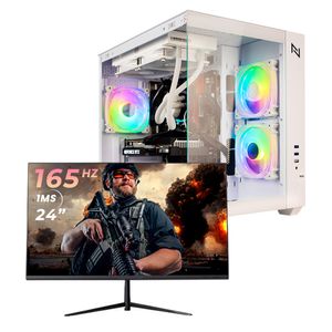 Pc Gamer Completo Black Myth High Ryzen 7 5700X3D, 32GB 3200Mhz, (RTX 4060), SSD 1TB M.2, 600W 80 Plus, Monitor 24 165Hz, Neologic - NLI87973