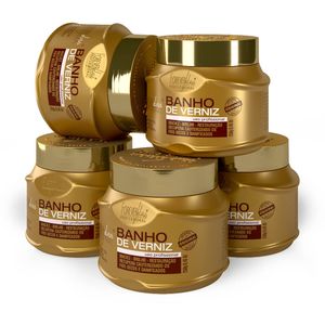 Combo Com 5 Máscaras Banho De Verniz Forever Liss 250g