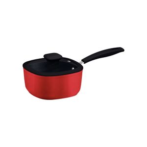 Panela Tramontina Refinatta Alumínio Starflon Vermelho com Tampa 18 cm 2,2 L