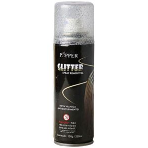 Spray Glitter Popper - Prata