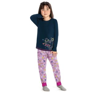 Pijama Brilha Menina Blusa Calça Galaxy Elian